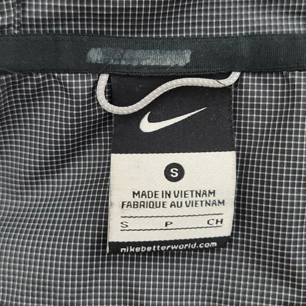 Nike Women 542213 Vapor Lightweight Running Jacket Black Gray‎ Check Hoodie Flaw
